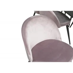 Guldfarvet t Spisebordssæt - Sort og Pink