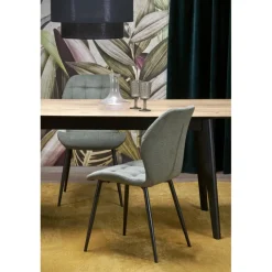 GULIAN Spisebord med udtræk, wotan eg / Sort