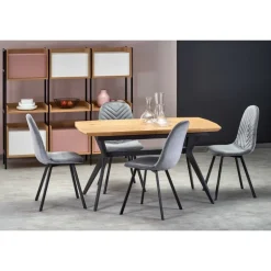 GUSTAVO bord gylden eg/Sort