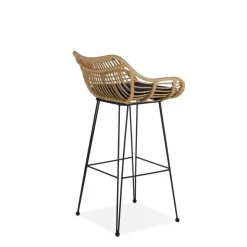 H105 Barstol, - Natur / Sort