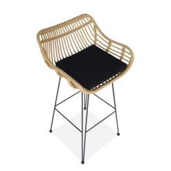 H105 Barstol, - Natur / Sort