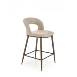 H114 Barstol, Beige / Valnød