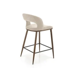 H114 Barstol, Beige / Valnød