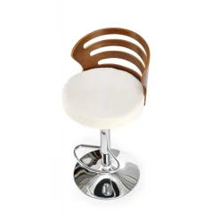 H109 Barstol, Creme / Valnød