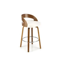 H110 Barstol, Creme / Valnød