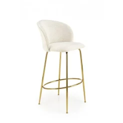 H116 Barstol, Creme/guld