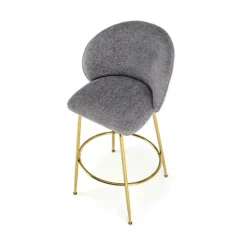 H116 Barstol, Grå / guld