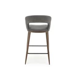 H114 Barstol, Grå / Valnød