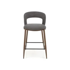 H114 Barstol, Grå / Valnød