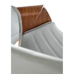 H123 Barstol, Grå / Valnød