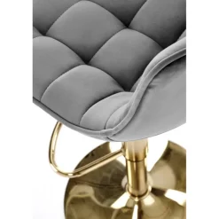 H120 Barstol, guld / MørkeGrå