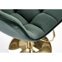 H120 Barstol, guld / Mørkegrøn