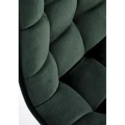 H120 Barstol, guld / Mørkegrøn