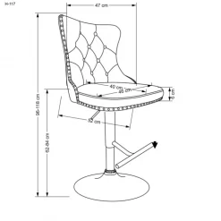 H117 Barstol, Mørkegrøn