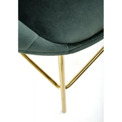 H112 Barstol, Mørkegrøn / guld