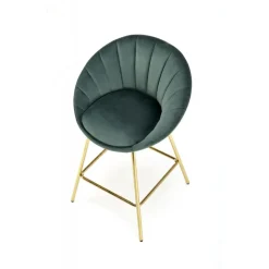H112 Barstol, Mørkegrøn / guld