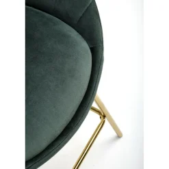 H112 Barstol, Mørkegrøn / guld