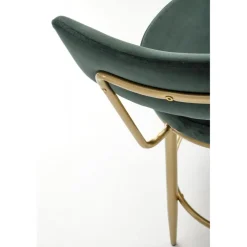 H115 Barstol, Mørkegrøn/guld