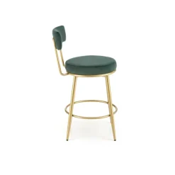 H115 Barstol, Mørkegrøn/guld