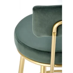 H115 Barstol, Mørkegrøn/guld