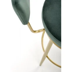 H115 Barstol, Mørkegrøn/guld