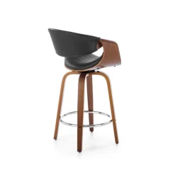 H123 Barstol, Sort/Valnød