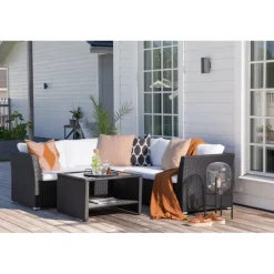 Haiti Have Hjørnesofa Sæt - Sort