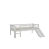 Halvhøj seng med rutsjebane 90 x 200 – Forrest Beech, hvid