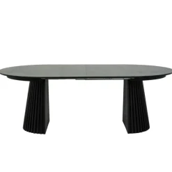 Hammel Udtræksbord i Sort Eg – Ø140 cm (Udvides til 240 cm)