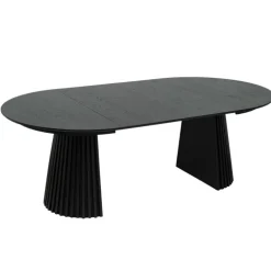 Hammel Udtræksbord i Sort Eg – Ø140 cm (Udvides til 240 cm)