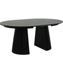 Hammel Udtræksbord i Sort Eg – Ø120 cm (Udvides til 220 cm)