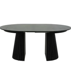 Hammel Udtræksbord i Sort Eg – Ø120 cm (Udvides til 220 cm)