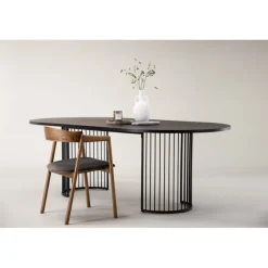 Hamneskar Ovalt spisebord 220 x 110 cm - Sort