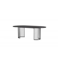 Hamneskar Ovalt spisebord 220 x 110 cm - Sort