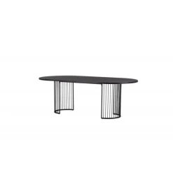 Hamneskar Ovalt spisebord 220 x 110 cm - Sort