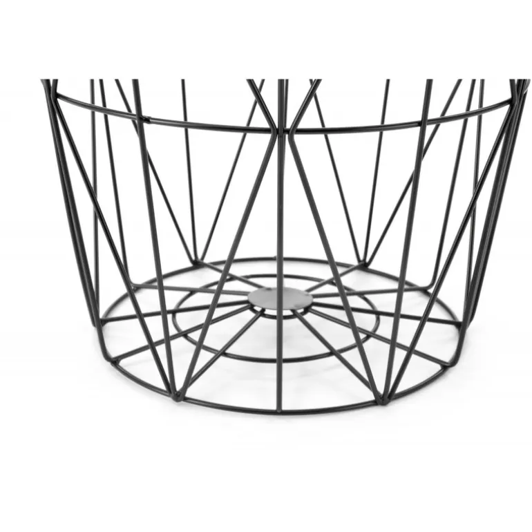 HARISSA_B sofabord, Sort / Hvid marmor