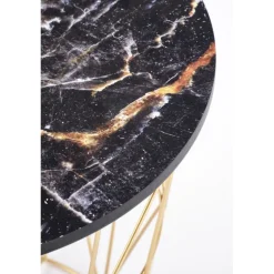 HARISSA_G sofabord, guld/Sort marmor