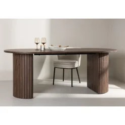 Haron Ovalt spisebord 200 x 90cm - Mocca