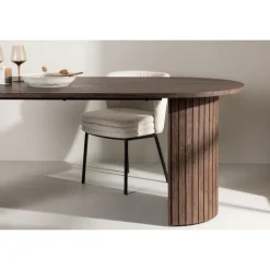 Haron Ovalt spisebord 200 x 90cm - Mocca