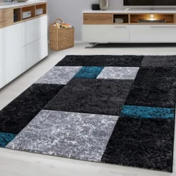 Hawaii Kortluvet Tæppeløber Ternet - Turkis