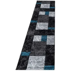 Hawaii Kortluvet Tæppeløber Ternet - Turkis