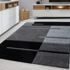 Hawaii Kortluvet Tæppeløber Ternet - Grå