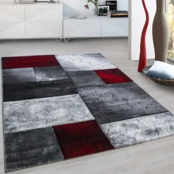 Hawaii Kortluvet Tæppeløber Ternet - Rød