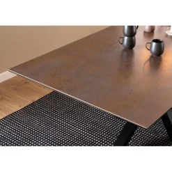 Heaven spisebord 200 cm Top rustbrun Lemco ru keramik