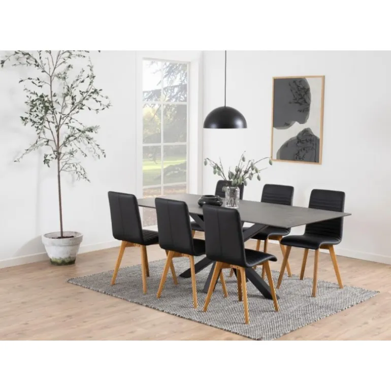 Heaven Spisebord 200cm - sort Keramik