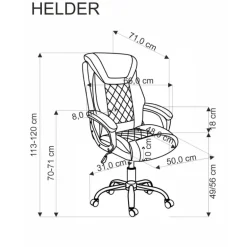 HELDER Executive Kontorstol: Sort