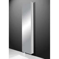 High turn skoskab m. stort spejl - Hvid