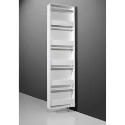 High turn skoskab m. stort spejl - Hvid