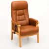 Hjort Knudsen – Otiumstol Cognac ægte læder