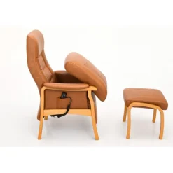 Hjort Knudsen – Otiumstol Cognac ægte læder